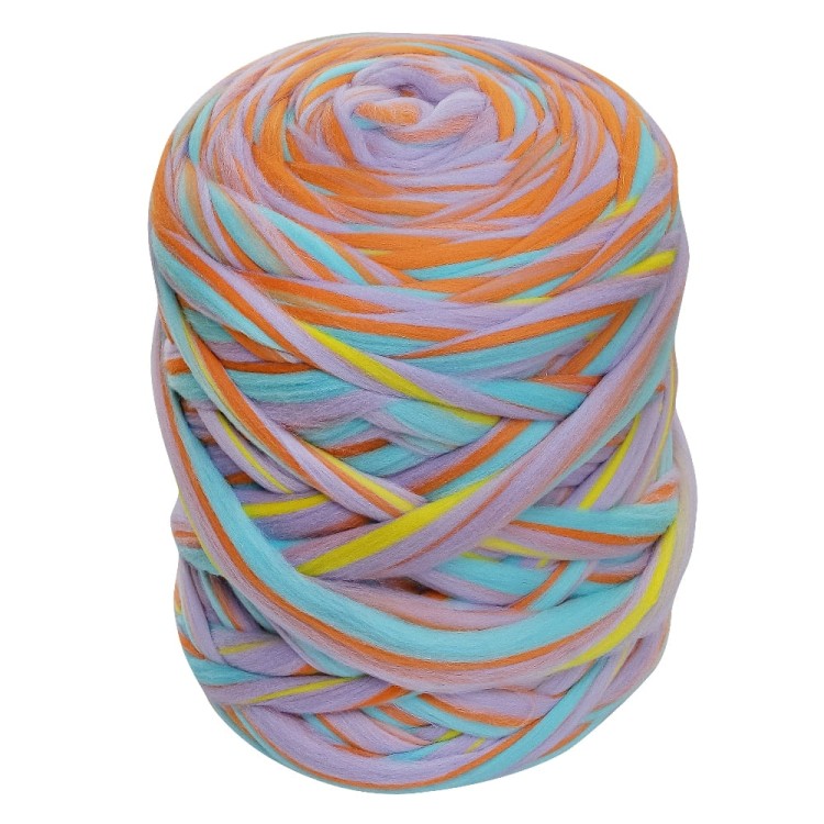 Wełna czesankowa, czesanka wełniana do filcowania, wyplatania i handmade - kolor jednorożec - opakowanie 100 g. Polska wełna czesankowa.