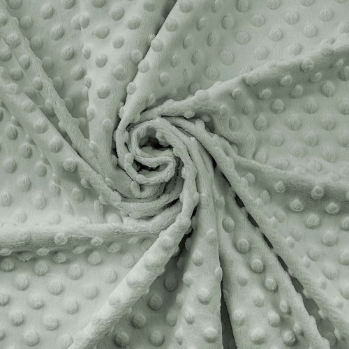minky-kropki-380-sky-gray-jasna-szalwia.jpgTkanina Minky w kolorze jadeit (jadeite) z tłoczonymi kropkami – miękka dzianina polarowa 380 g idealna na kocyki, poduszki, zabawki, artykuły dla dzieci i DIY