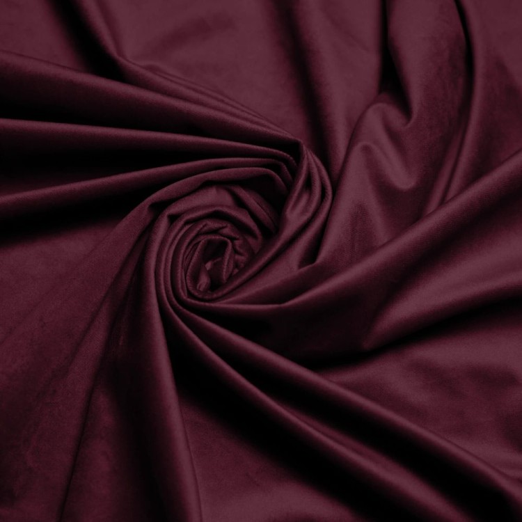 Welur velvet tapicerski obiciowy w kolorze burgund – tkanina Royal Velvet, idealna na obicia, zasłony i obrusy.