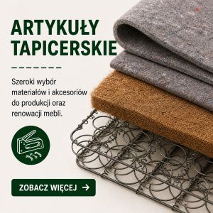 artykuły tapicerskie - mata kokosowa, filc tapicerski, sprężyny bonellowe