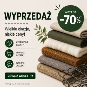 wyprzedaż tkanin, outlet, obniżki cenowe, końcówki kolekcji