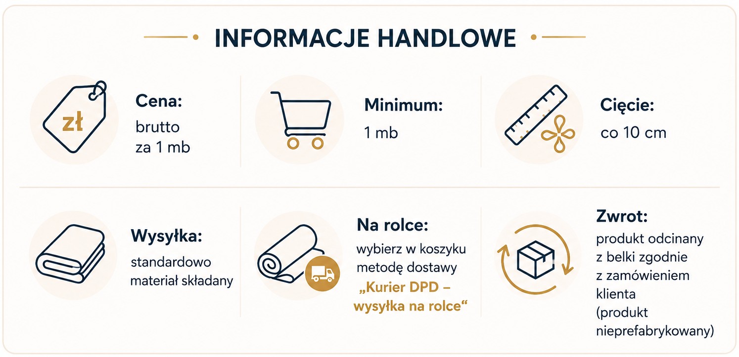 Informacje handlowe dotyczące tkanin obiciowych i tapicerskich Maxmaro